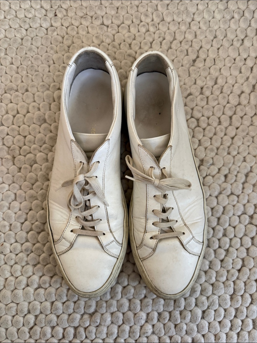 Common Projects White Leather Low-Top Sneakers
